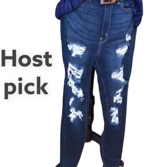 FASHION NOVA distressed jeans size 27 - Picture 1 of 10